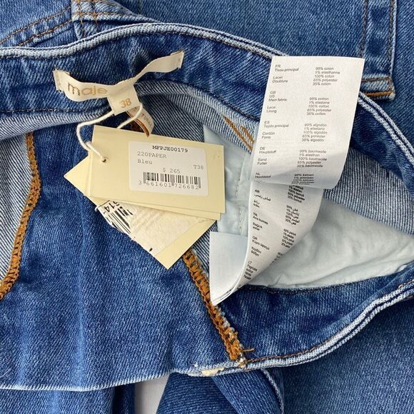 Maje Lace Up High Rise Flare Jeans - Picture 5 of 5